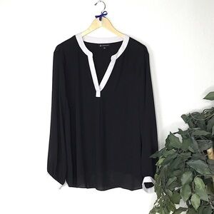 PLUS INC International Concept Two Tone Blouse